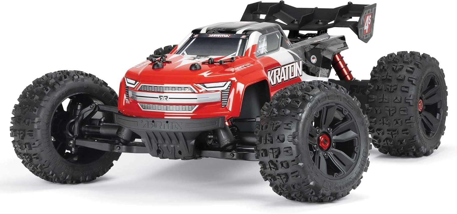 Kraton 4X4 V2: Unleash the Beast! Red Hot Ready-to-Run Arrma Action. 4S BLX Power!